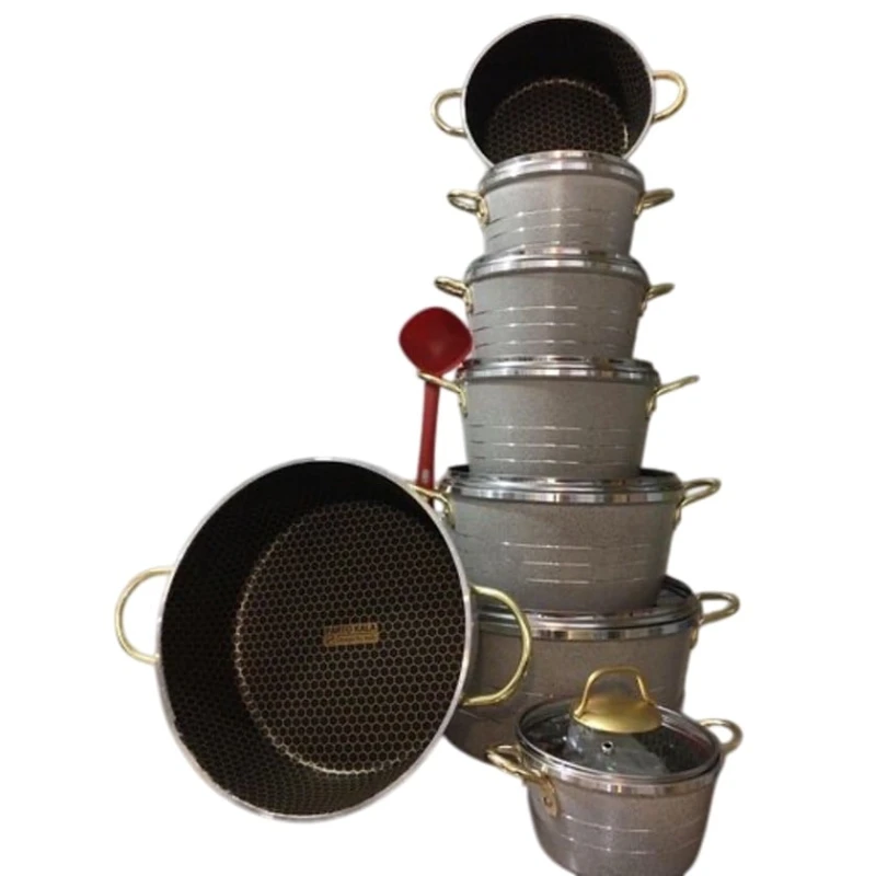 Набор посуды MiraNova SF-065, гранит, серый, 14/16/18/20/24/28 см, 15 предметов Набор посуды MiraNova SF-065, гранит, серый, 14/16/18/20/24/28 см, 15 предметов