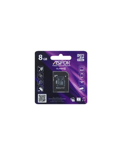 Yaddaş kartı Aspor MicroSDHC 8GB