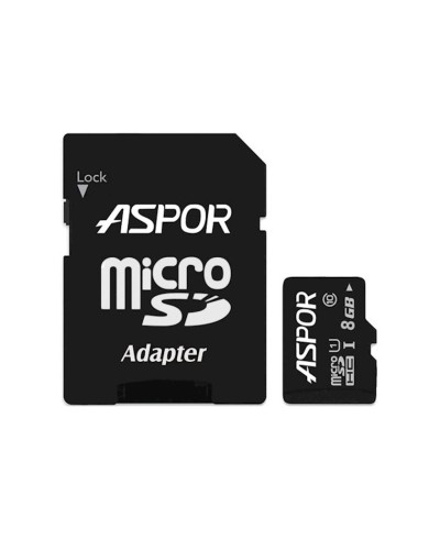 Yaddaş kartı Aspor MicroSDHC 8GB