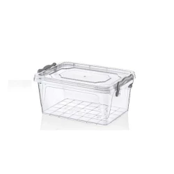 Контейнер для хранения Hobby life прямоугольник, 1500 мл, 21x14x10.5 см, пластик, с крышкой, прозрачный
