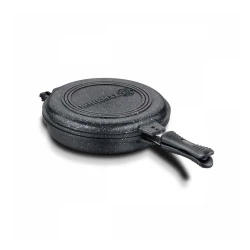 Сковородка-гриль двухсторонняя Korkmaz Double A1427, 28 см, алюминий с антипригарным покрытием, черная