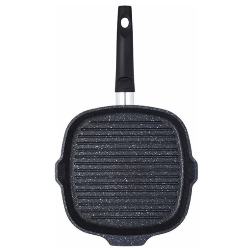 Сковородка-гриль Kukmara sqkmt282a, с крышкой, алюминий, черная, 28 см Сковородка-гриль Kukmara sqkmt282a, с крышкой, алюминий, черная, 28 см
