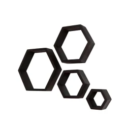 Набор настенных полок Art Mebel 207, ламинат, 4 шт, 35x40x16/28x32x16/21x24x16/14x16x16 см, серая Набор настенных полок Art Mebel 207, ламинат, 4 шт, 35x40x16/28x32x16/21x24x16/14x16x16 см, серая