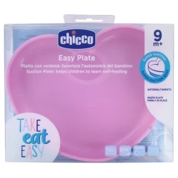 Миска Chicco с присоской, силикон, розовая