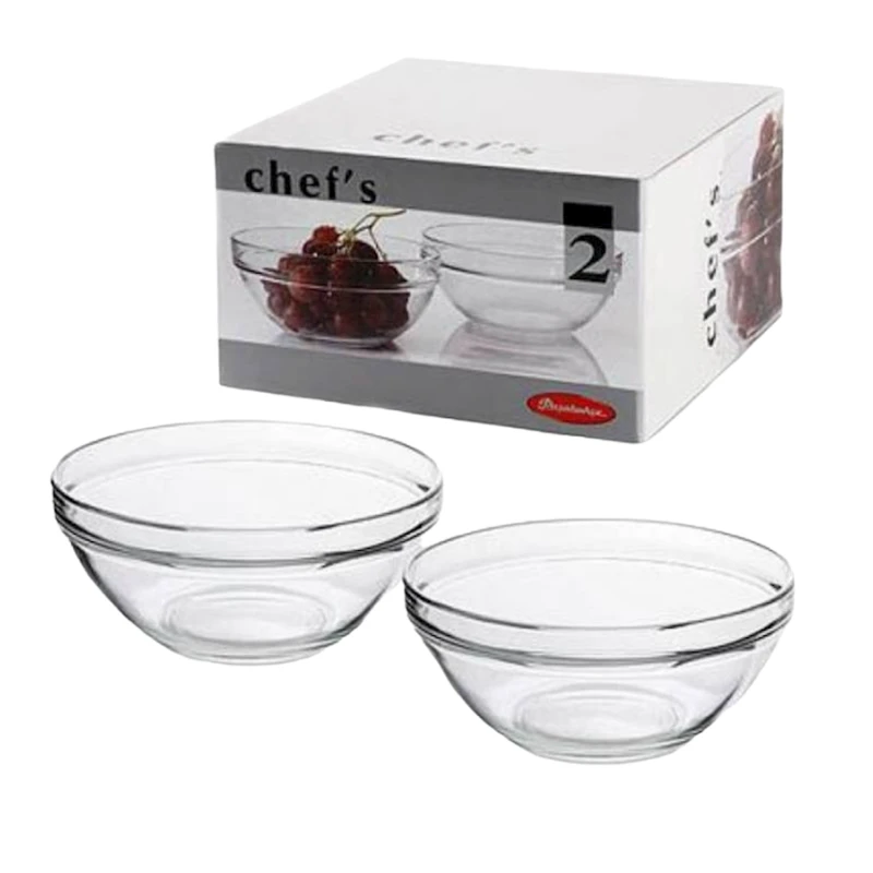 Набор салатниц Pasabahce Chef's 53573 стекло, прозрачный, 20 см, 2 шт Набор салатниц Pasabahce Chef's 53573 стекло, прозрачный, 20 см, 2 шт