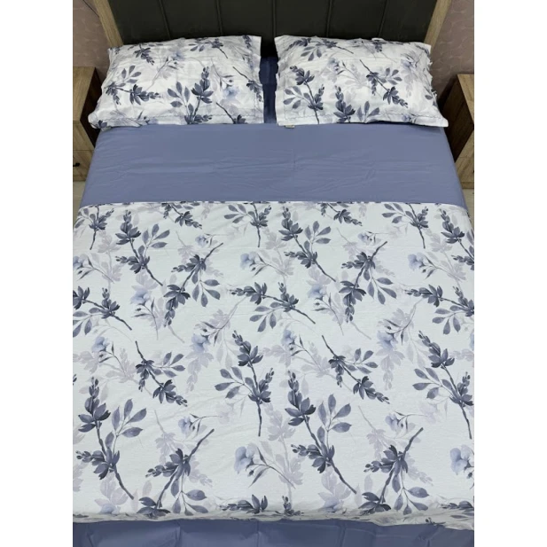 Комплект постельного белья MiraNova CTS-198, пододеяльник 160x220 см, простыня 180x240 см, 1 шт. наволочка 50x70 см, односпальный, хлопок, белый/синий Комплект постельного белья MiraNova CTS-198, пододеяльник 160x220 см, простыня 180x240 см, 1 шт. наволочка 50x70 см, односпальный, хлопок, белый/синий