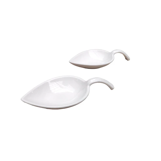 Соусник в форме листа ARTO7, 15x7 см, керамика, белый Соусник в форме листа ARTO7, 15x7 см, керамика, белый