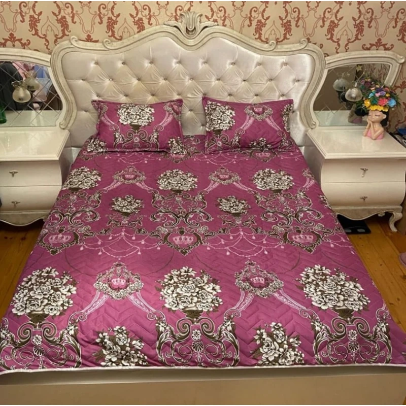 Yastıq üzlüklü dəst MM Tekstil 215, örtük 220x240 sm, yastıq üzləri 2 əd x 50x70 sm, rəngbərəng Yastıq üzlüklü dəst MM Tekstil 215, örtük 220x240 sm, yastıq üzləri 2 əd x 50x70 sm, rəngbərəng