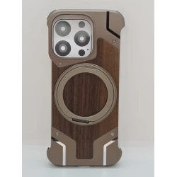 Чехол для Apple iPhone 16 Pro, металл, коричневый