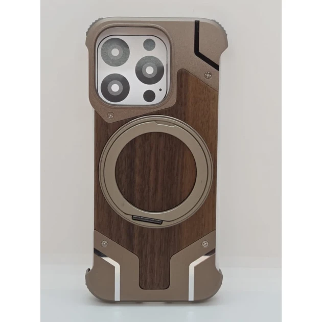 Чехол для Apple iPhone 16 Pro, металл, коричневый