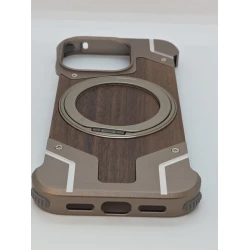 Чехол для Apple iPhone 16 Pro, металл, коричневый