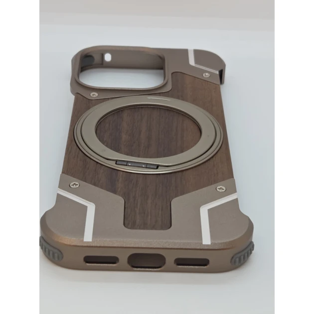 Чехол для Apple iPhone 16 Pro, металл, коричневый