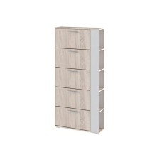 Ayaqqabı üçün tumba Art Mebel 81, laminat, ağ/sonomo, 130х60х30 sm