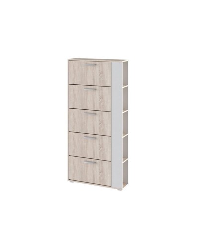 Ayaqqabı üçün tumba Art Mebel 81, laminat, ağ/sonomo, 130х60х30 sm