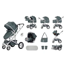 Детская коляска Belecoo 580-2, зелёная