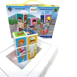 Магнитные кубики для изучения профессий, 3+ лет