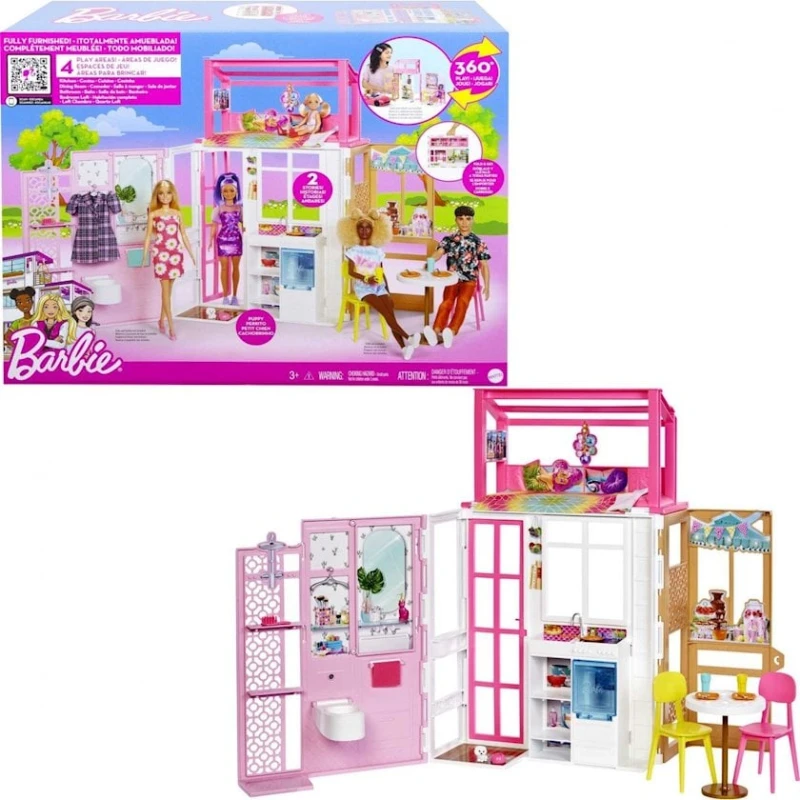 Игровой набор Barbie HCD47, дом с мебелью и аксессуарами