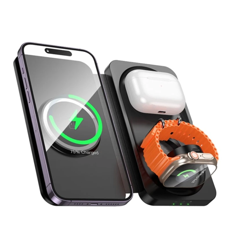 Simsiz yükləmə cihazı HOCO CQ13 Triumph 3-in-1 Simsiz yükləmə cihazı HOCO CQ13 Triumph 3-in-1