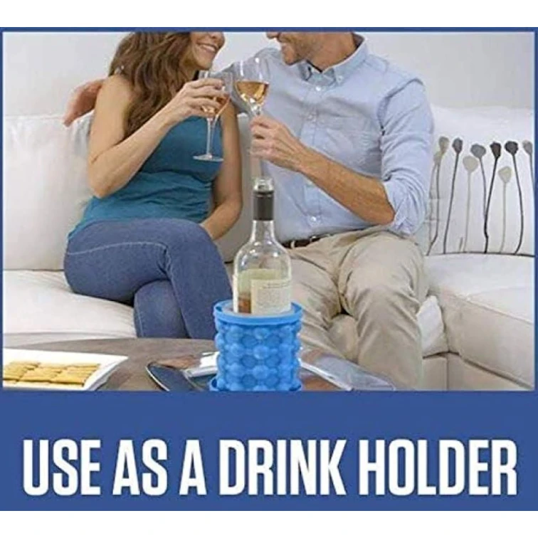 Форма для льда MA-GH365, силикон, синяя Форма для льда MA-GH365, силикон, синяя