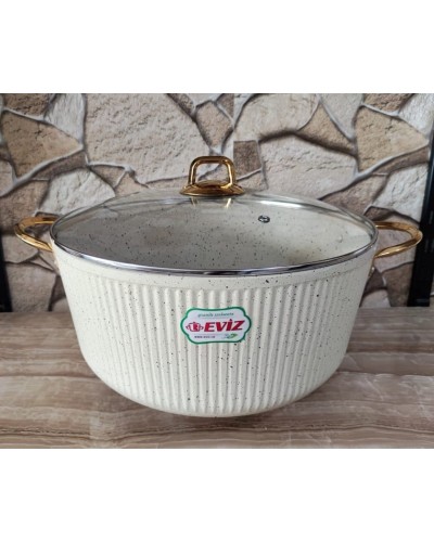 Qazan Eviz SF-531, 34 sm, qranit, ağ