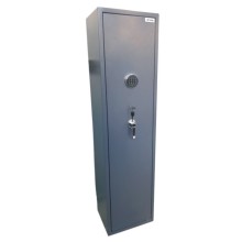 Silah seyfi Strong XD-079_2, elektron kodlu kilid və açar ilə, boz, 1450x370x300 mm, 31 kq