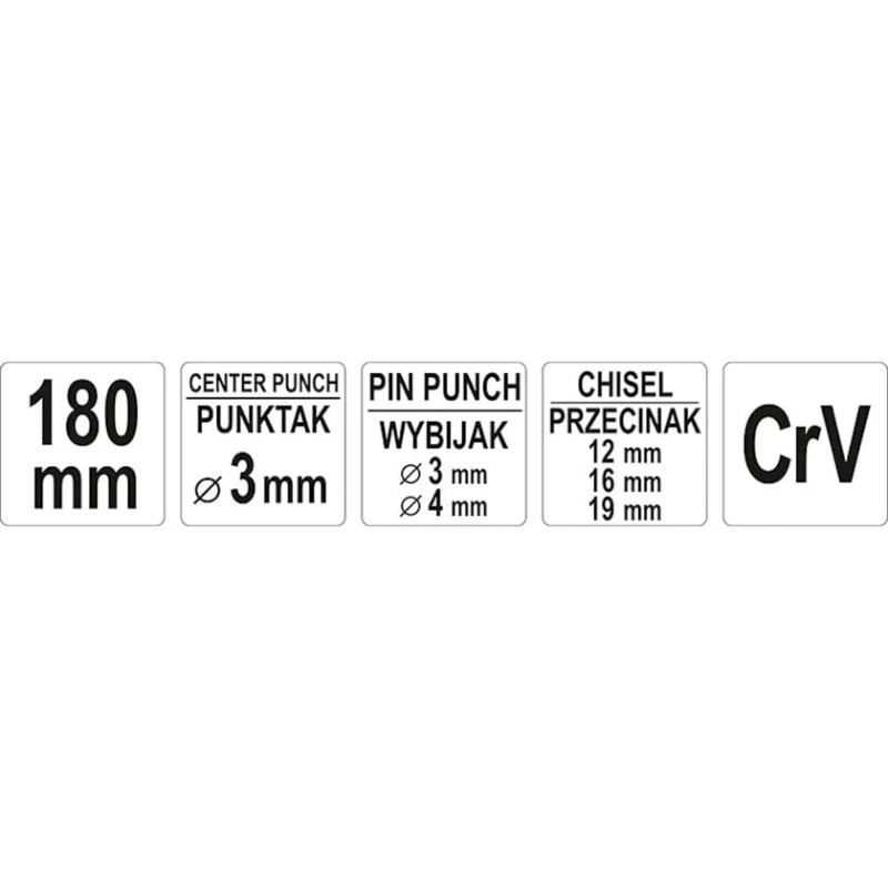 Набор зубил Yato YT-4710, 6 шт