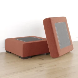 Пуфик 127, оранжевый, 40x50x50 см Пуфик 127, оранжевый, 40x50x50 см