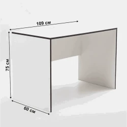 Письменный стол Letta, белый, ЛДСП, 109х60х75 см