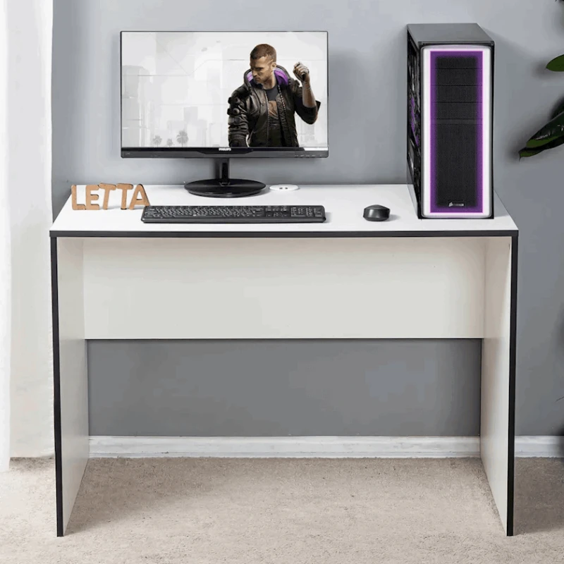 Письменный стол Letta, белый, ЛДСП, 109х60х75 см Письменный стол Letta, белый, ЛДСП, 109х60х75 см