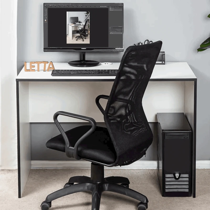 Письменный стол Letta, белый, ЛДСП, 109х60х75 см Письменный стол Letta, белый, ЛДСП, 109х60х75 см