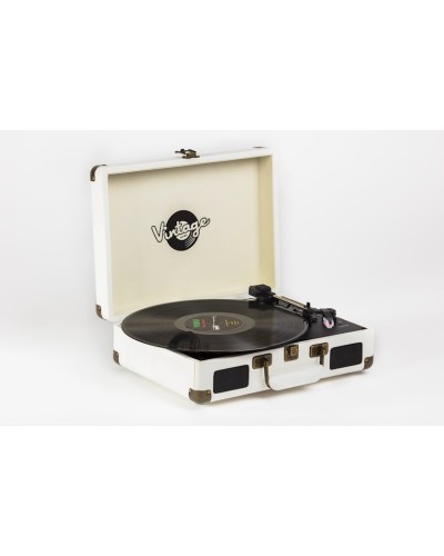 Vinil plastin pleyeri Vintage White Classic