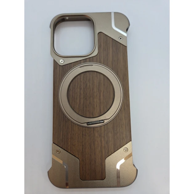 Çexol Apple iPhone 15 Pro üçün, metal, qəhvəyi