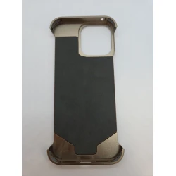 Чехол для Apple iPhone 15 Pro, металл, коричневый