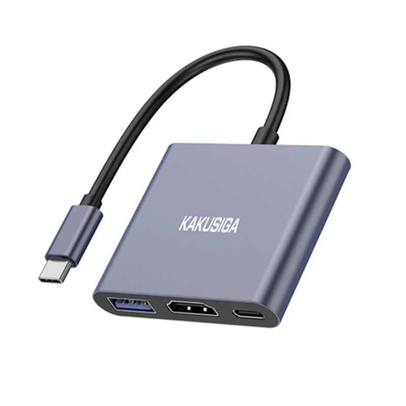 USB HUB Kakusiga KSC-750 USB-C 3in1 USB 3.0 + USB-C PD + HDMI Grey USB HUB Kakusiga KSC-750 USB-C 3in1 USB 3.0 + USB-C PD + HDMI Grey