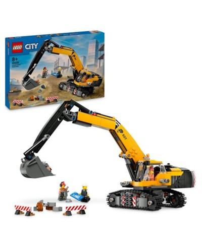 Konstruktor LEGO Yellow Construction Excavator V29 60420, 8+ yaş, 621 hissə