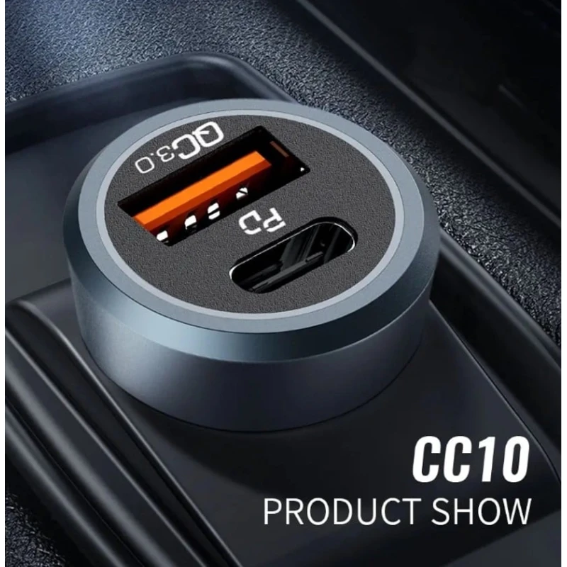 Автомобильное зарядное устройство Celebrat CC-10 PD20W Tarnish Автомобильное зарядное устройство Celebrat CC-10 PD20W Tarnish
