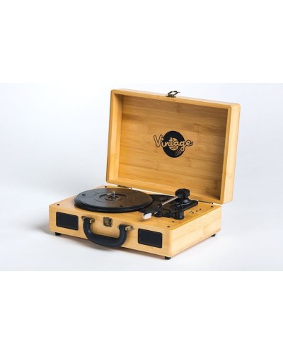 Vinil plastin pleyeri Vintage Bamboo Deluxe