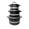 Набор кастрюль Haus Roland 00699, нержавеющая сталь/никель, черный, 16/20/24 см, 3 предмета Набор кастрюль Haus Roland 00699, нержавеющая сталь/никель, черный, 16/20/24 см, 3 предмета
