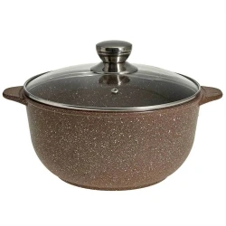 Кастрюля Gardarika GRQZKR28, 8 л, 28 см, алюминий, коричневая