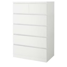 Komod IKEA Malm, ağ, 80x123 sm