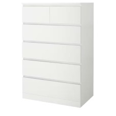 Komod IKEA Malm, ağ, 80x123 sm