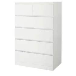 Комод IKEA Malm, белый, 80x123 см Комод IKEA Malm, белый, 80x123 см