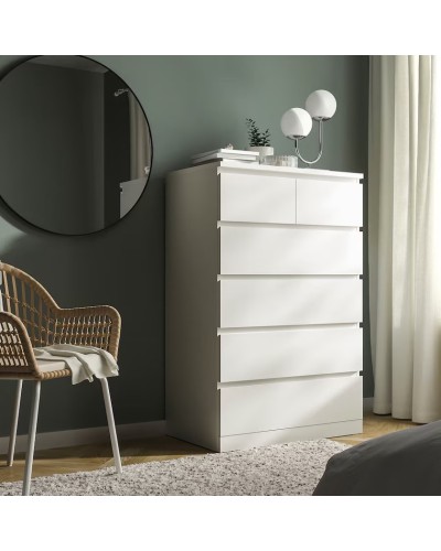 Komod IKEA Malm, ağ, 80x123 sm
