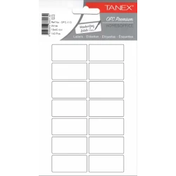 Набор наклеек Tanex OFC-113 White, 19x40 мм, 10 листов