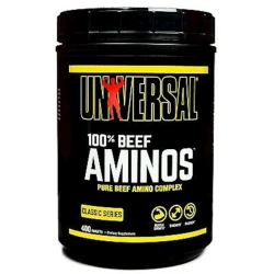 Аминокислоты Universal Nutrition 100% Beef Aminos, 400 таблеток Аминокислоты Universal Nutrition 100% Beef Aminos, 400 таблеток