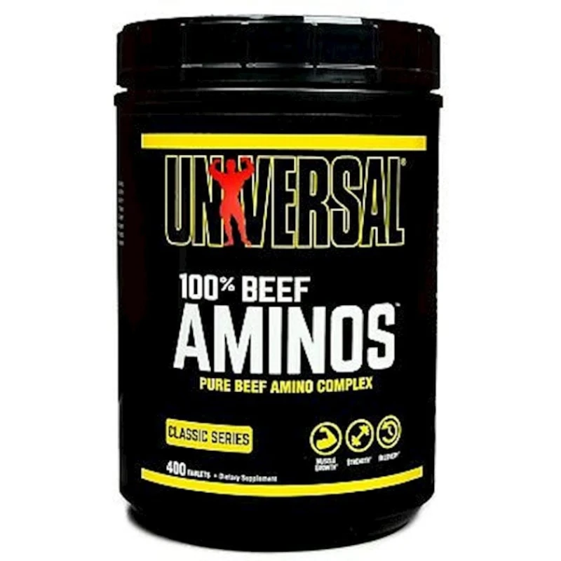 Аминокислоты Universal Nutrition 100% Beef Aminos, 400 таблеток Аминокислоты Universal Nutrition 100% Beef Aminos, 400 таблеток