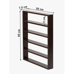 Rəf Letta, qəhvəyi, LDSP, 50х7.5х65 sm