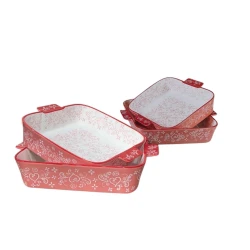 Формы для запекания smil_1253, керамика, розовые, 2 шт Формы для запекания smil_1253, керамика, розовые, 2 шт