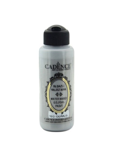 Akril boya-metallik Cadence Waterbased Gilding Paint 102 Silver 120 ml