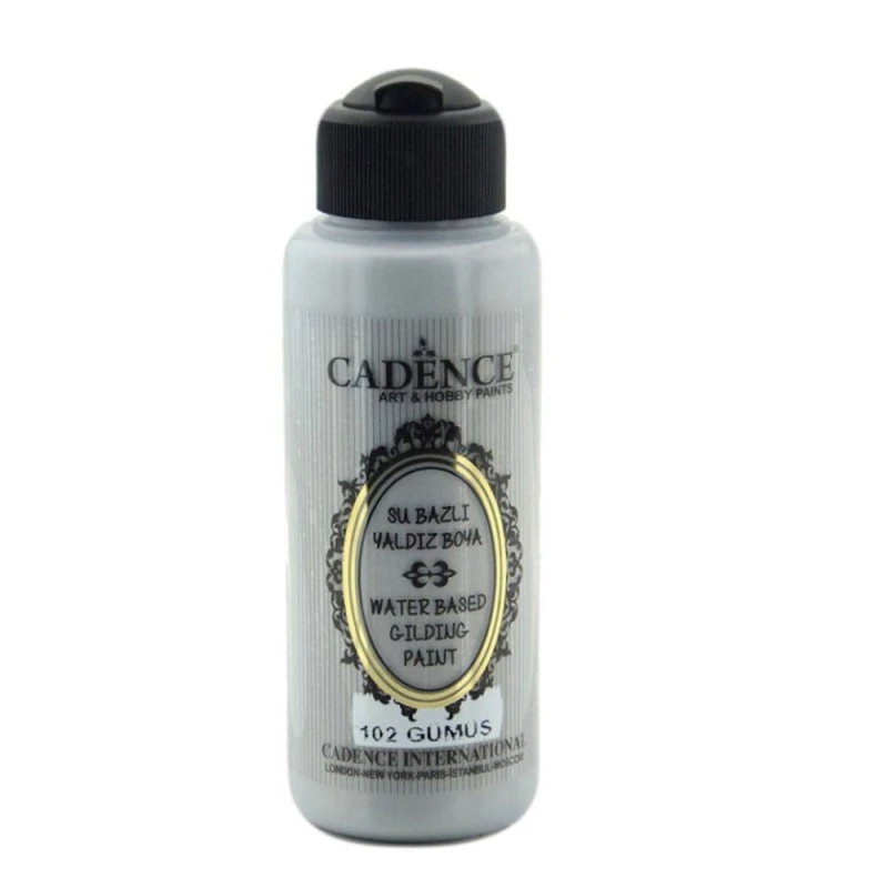 Акриловая краска-металлик Cadence Waterbased Gilding Paint 102 Silver 120 мл Акриловая краска-металлик Cadence Waterbased Gilding Paint 102 Silver 120 мл